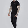 SikSilk - Black and Gold Muscle Fit T-Shirt